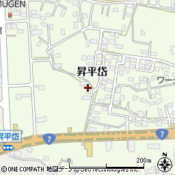 秋田県能代市昇平岱22周辺の地図