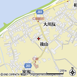 秋田県能代市二ツ井町仁鮒後山31周辺の地図