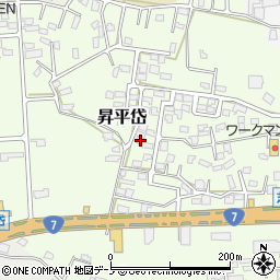 秋田県能代市昇平岱10-24周辺の地図