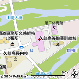 久慈市文化会館アンバーホール　大ホール周辺の地図