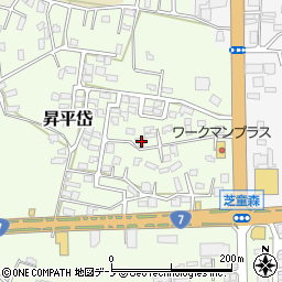 秋田県能代市昇平岱11周辺の地図