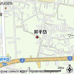 秋田県能代市昇平岱22-8周辺の地図