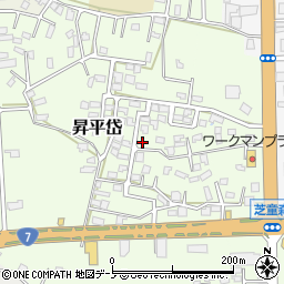 秋田県能代市昇平岱11-68周辺の地図