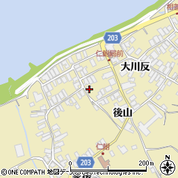 秋田県能代市二ツ井町仁鮒後山24周辺の地図