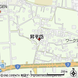 秋田県能代市昇平岱10-19周辺の地図