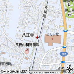 秋田県鹿角市花輪八正寺51周辺の地図