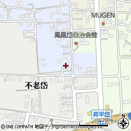 秋田県能代市鳳凰岱161周辺の地図