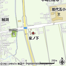 秋田県能代市鰄渕家ノ下周辺の地図