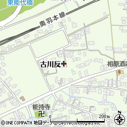秋田県能代市鰄渕古川反周辺の地図