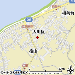 秋田県能代市二ツ井町仁鮒後山13周辺の地図
