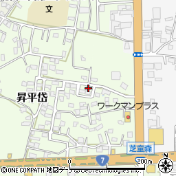 秋田県能代市昇平岱4-17周辺の地図