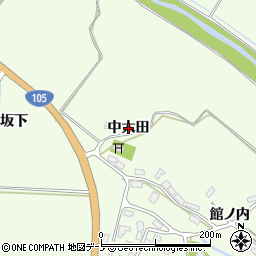 秋田県北秋田市小森（中太田）周辺の地図