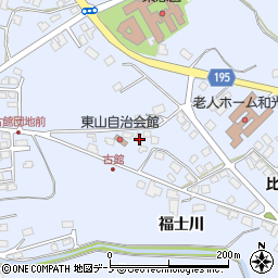 秋田県鹿角市花輪古館周辺の地図