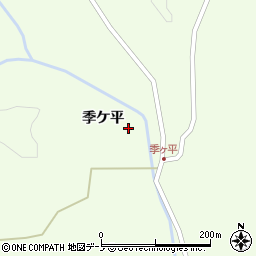 岩手県二戸市浄法寺町季ケ平周辺の地図