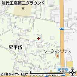 秋田県能代市昇平岱4-27周辺の地図