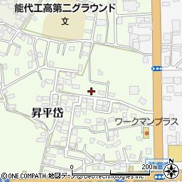 秋田県能代市昇平岱4-31周辺の地図