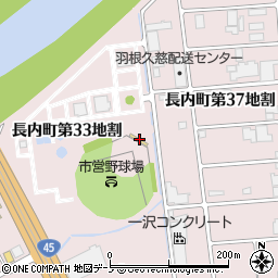 久慈市役所　市営野球場周辺の地図