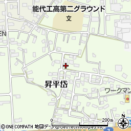 秋田県能代市昇平岱9-37周辺の地図