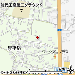 秋田県能代市昇平岱4-30周辺の地図