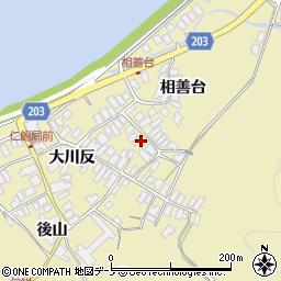 秋田県能代市二ツ井町仁鮒大川反40周辺の地図