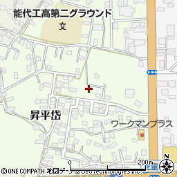 秋田県能代市昇平岱4周辺の地図