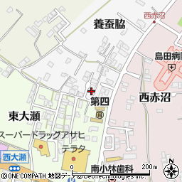 秋田県能代市養蚕脇3周辺の地図
