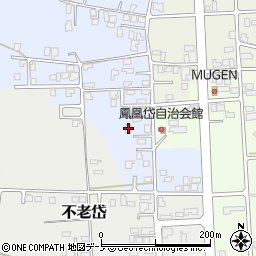 秋田県能代市鳳凰岱163-17周辺の地図