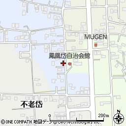 秋田県能代市鳳凰岱163-14周辺の地図