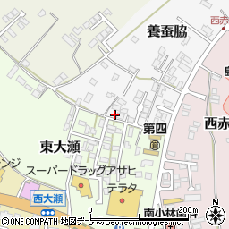 秋田県能代市養蚕脇4周辺の地図