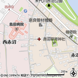 秋田県能代市東赤沼周辺の地図
