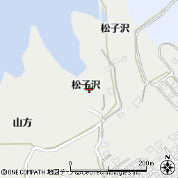 秋田県鹿角市尾去沢松子沢周辺の地図
