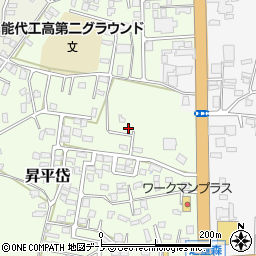 秋田県能代市昇平岱4-29周辺の地図