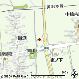 ローソン能代鰄渕店周辺の地図