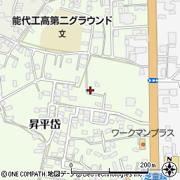 秋田県能代市昇平岱4-41周辺の地図