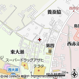 秋田県能代市養蚕脇19周辺の地図
