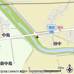 秋田県能代市扇田（塚下）周辺の地図