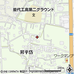 秋田県能代市昇平岱9-26周辺の地図