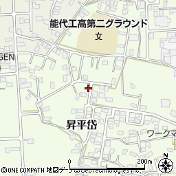 秋田県能代市昇平岱9-18周辺の地図