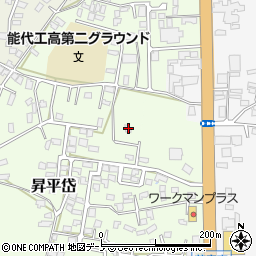 秋田県能代市昇平岱4-46周辺の地図