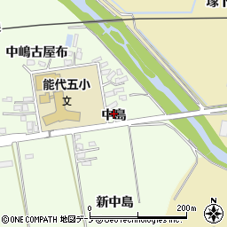 秋田県能代市鰄渕中島24周辺の地図