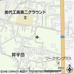 秋田県能代市昇平岱4-48周辺の地図