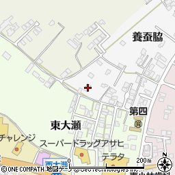 秋田県能代市養蚕脇6周辺の地図