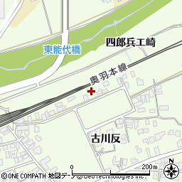 秋田県能代市鰄渕四郎兵エ崎48-3周辺の地図