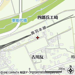 秋田県能代市鰄渕四郎兵エ崎周辺の地図