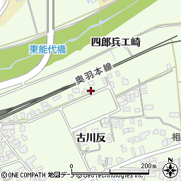 秋田県能代市鰄渕四郎兵エ崎46周辺の地図