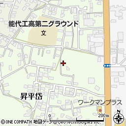 秋田県能代市昇平岱4-49周辺の地図