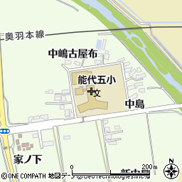 秋田県能代市鰄渕中嶋古屋布周辺の地図