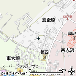 秋田県能代市養蚕脇17周辺の地図