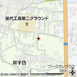 秋田県能代市昇平岱4-52周辺の地図