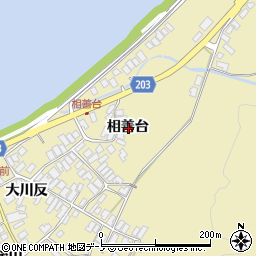 秋田県能代市二ツ井町仁鮒相善台周辺の地図
